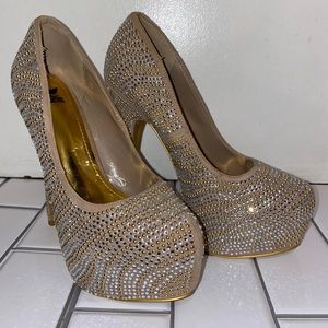SHOCKING-17 RHINESTONE HEELS